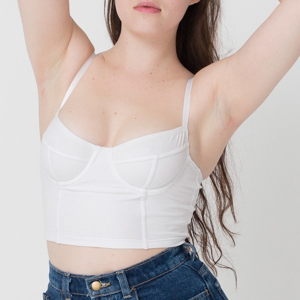 American Apparel Bustier Cropped Cami Top